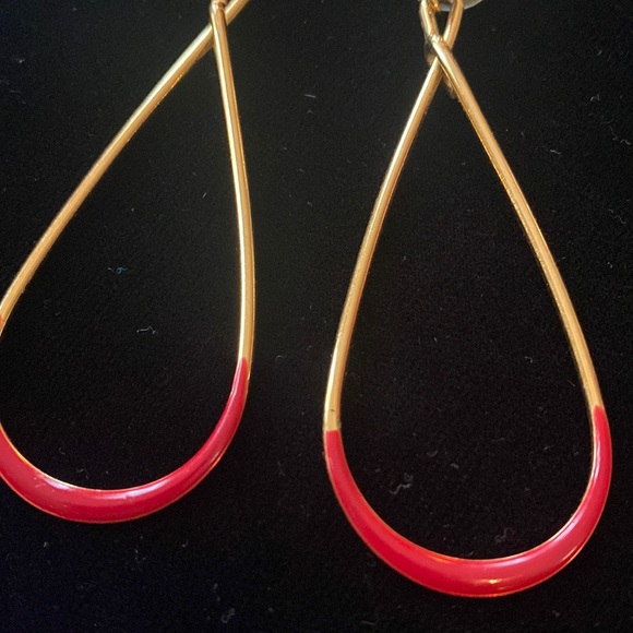 ❤️Vintage gold enameled earrings - Picture 2 of 11